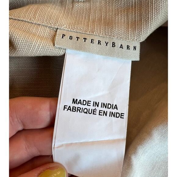 Pottery Barn Chiara Ikat Gray Crewel Embroidered Pillow Sham Set 20 x 20 - Picture 5 of 10